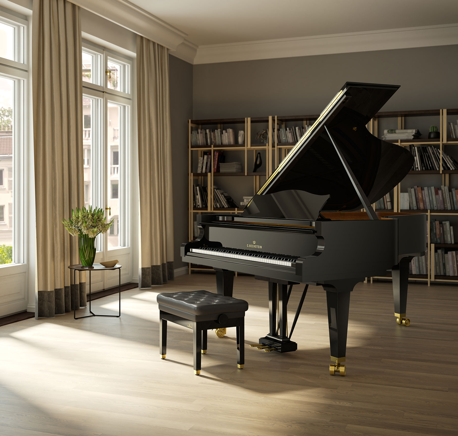 C. Bechstein grand piano in an apartment