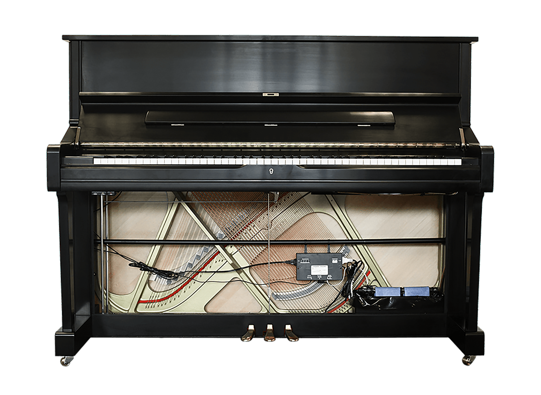 humidity control system installed on an upright piano