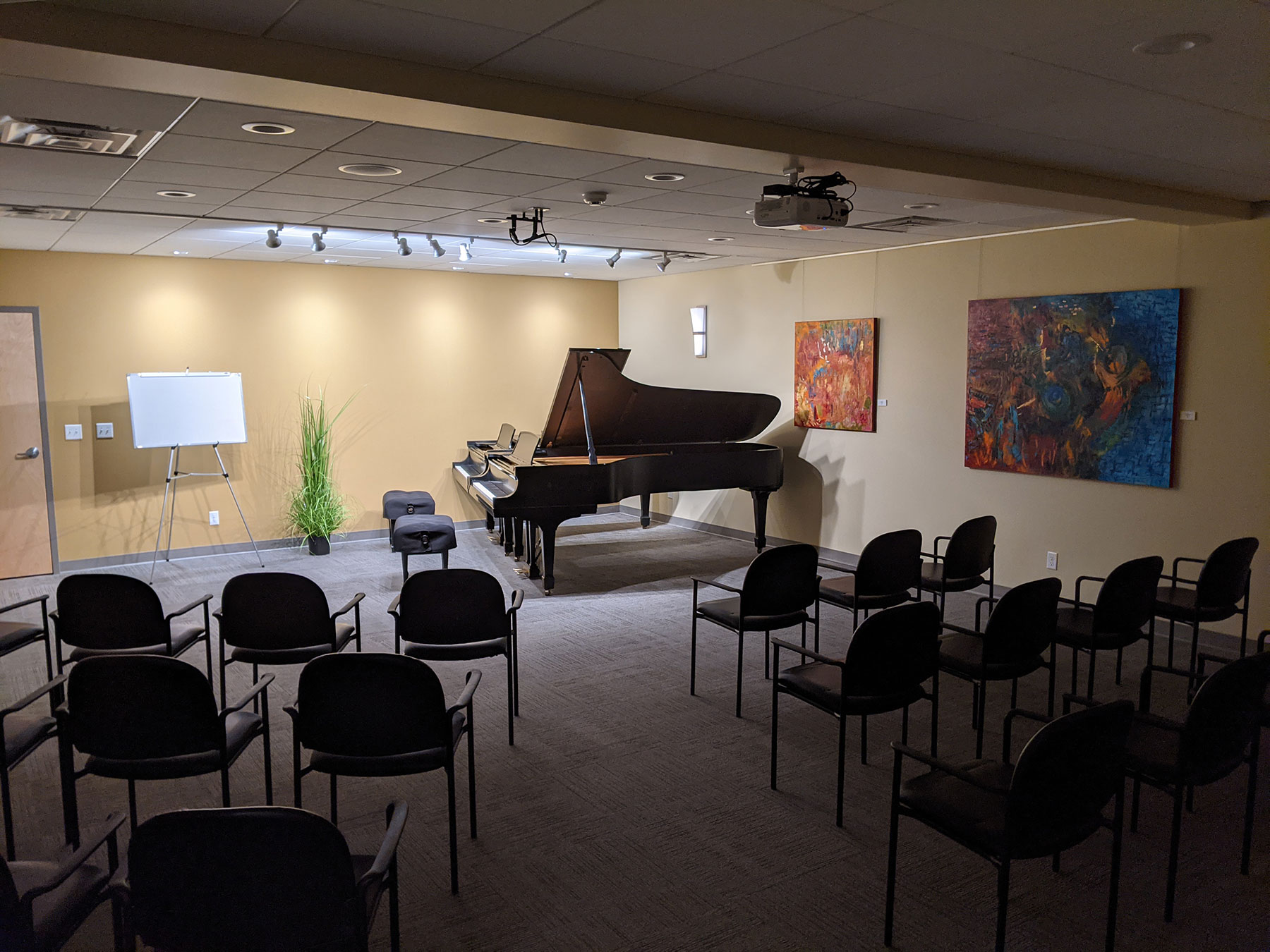 recital space set up for team-building