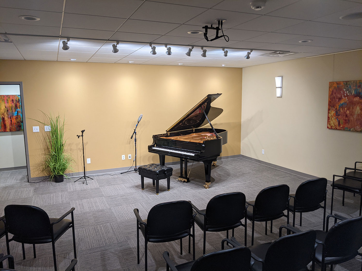 recital hall with grand piano