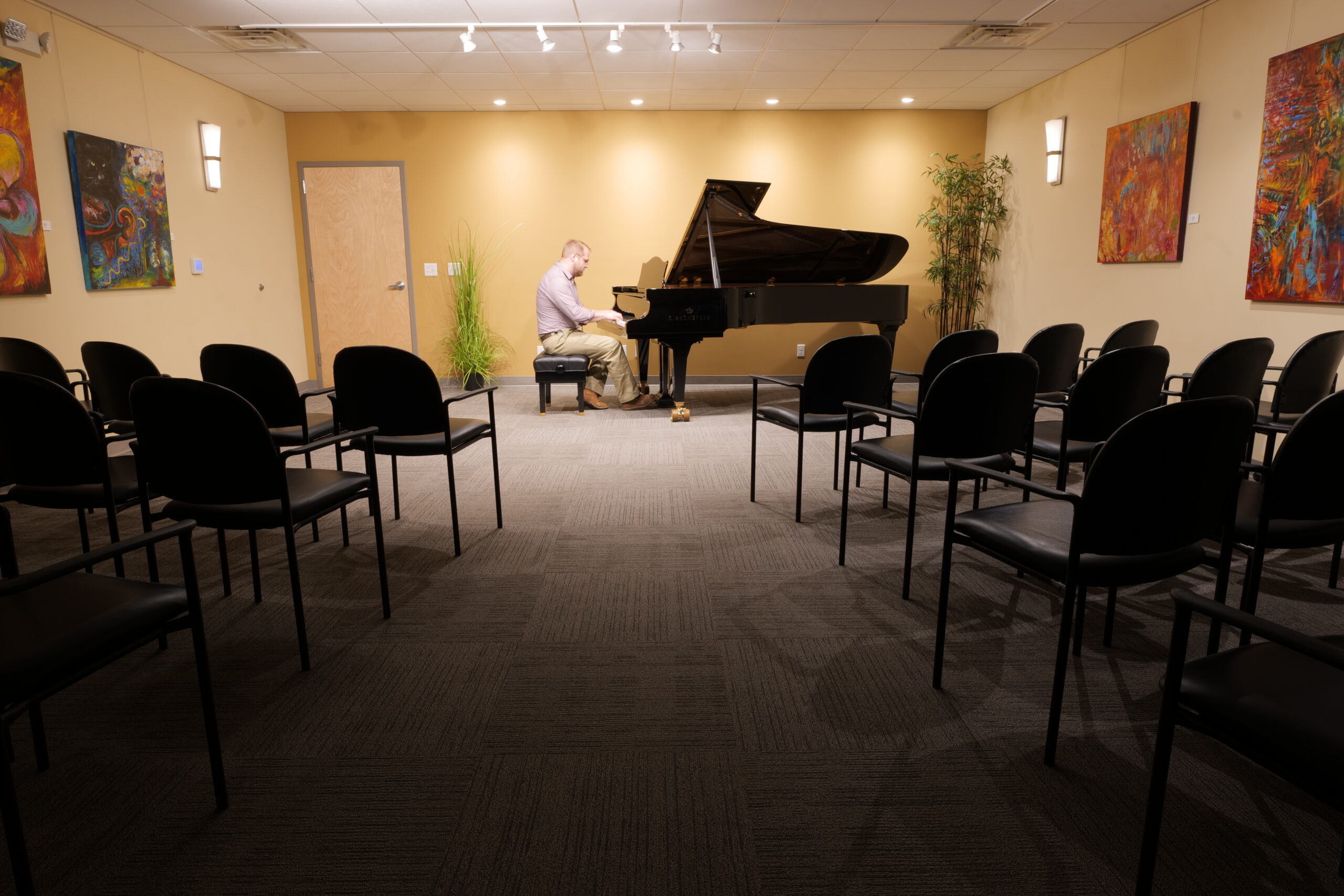 recital hall with grand piano