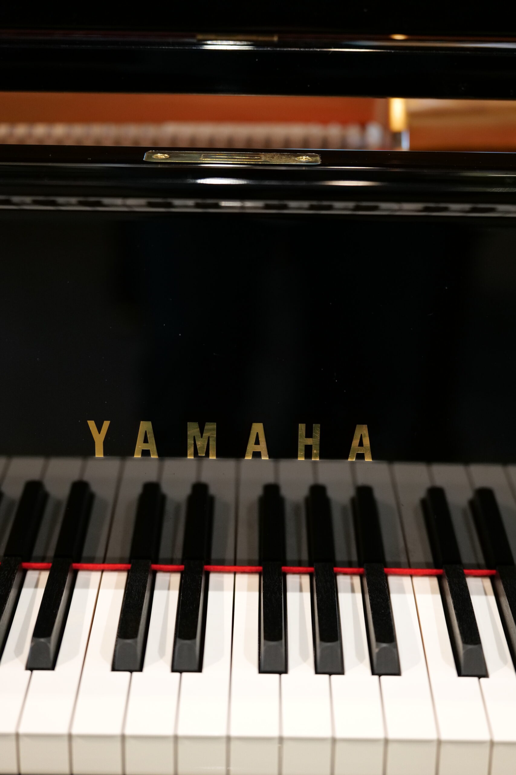 Open Steinway piano